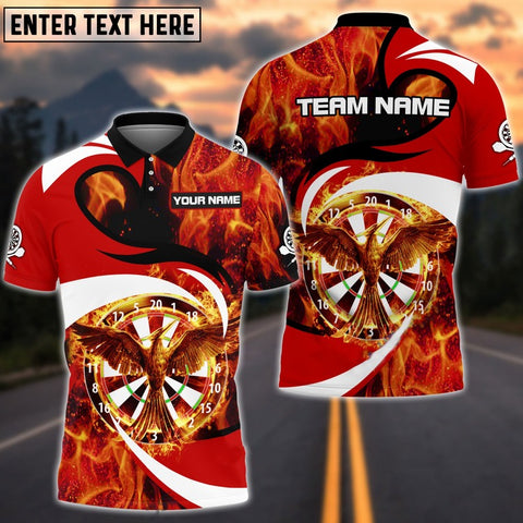 Mostprints Flaming Phoenix Darts Multicolor Option Personalized Name 3D Shirt