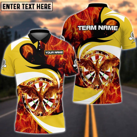 Mostprints Flaming Phoenix Darts Multicolor Option Personalized Name 3D Shirt