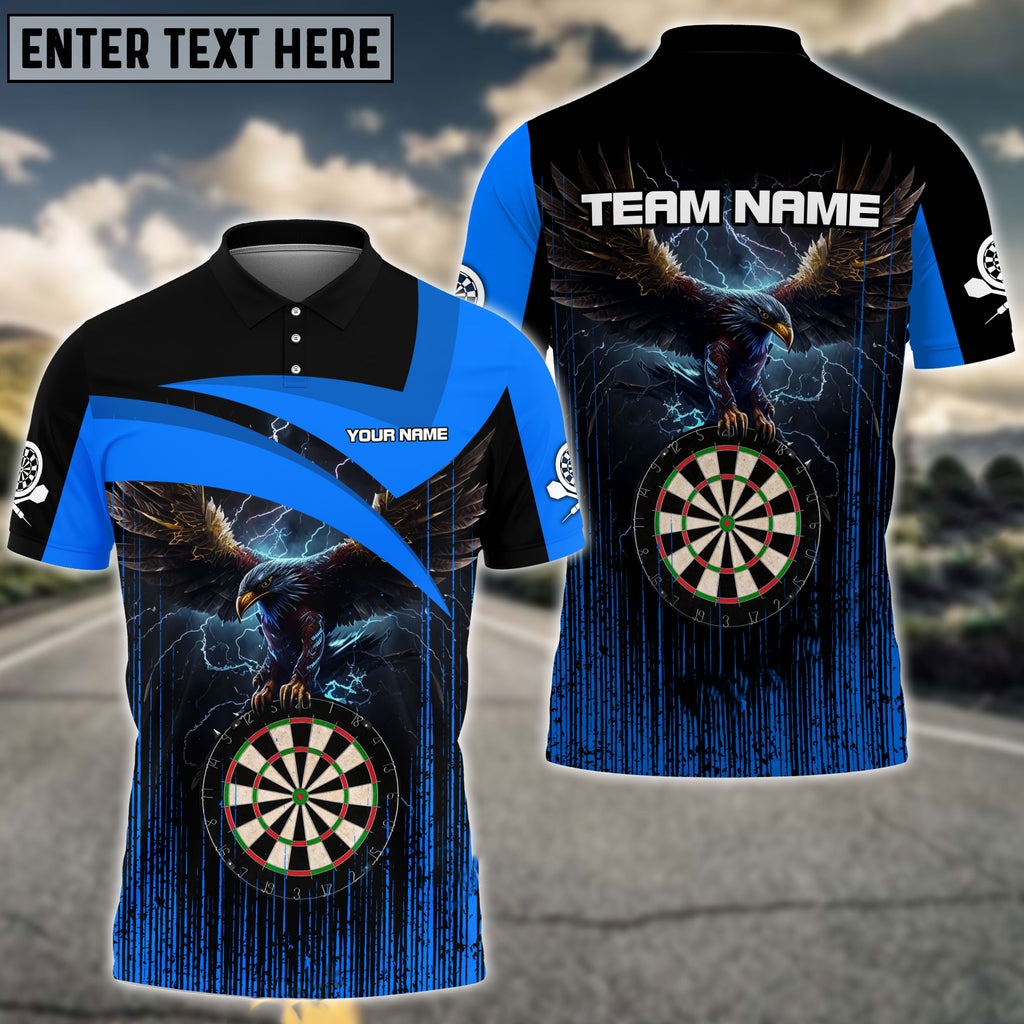 Mostprints Thunder Eagle Darts Multicolor Option Personalized Name 3D Shirt (4 Colors)