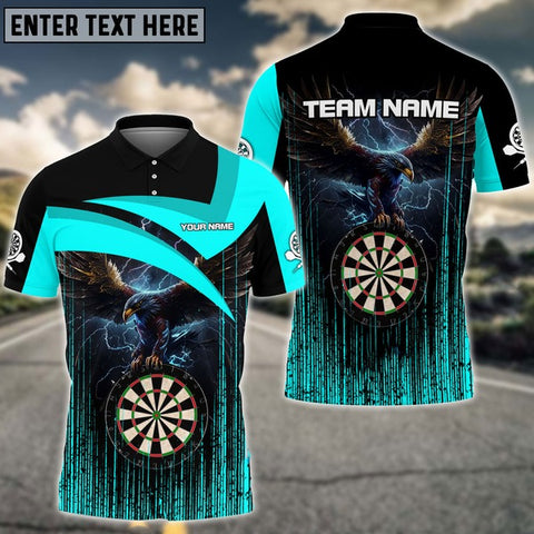 Mostprints Thunder Eagle Darts Multicolor Option Personalized Name 3D Shirt (4 Colors)