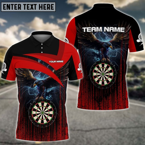 Mostprints Thunder Eagle Darts Multicolor Option Personalized Name 3D Shirt (4 Colors)