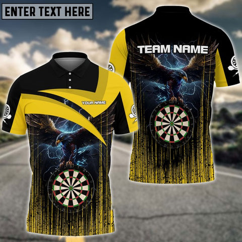 Mostprints Thunder Eagle Darts Multicolor Option Personalized Name 3D Shirt (4 Colors)