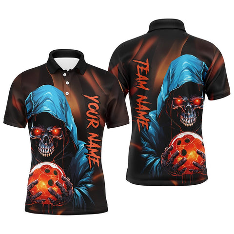 Mostprints Grim Reaper Skull Bowling Jerseys Bowler Outfit Custom Name And Team Shirt