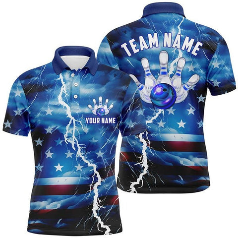 Mostprints Blue Thunder Storm Bowling Customized Name And Team Name 3D Shirt