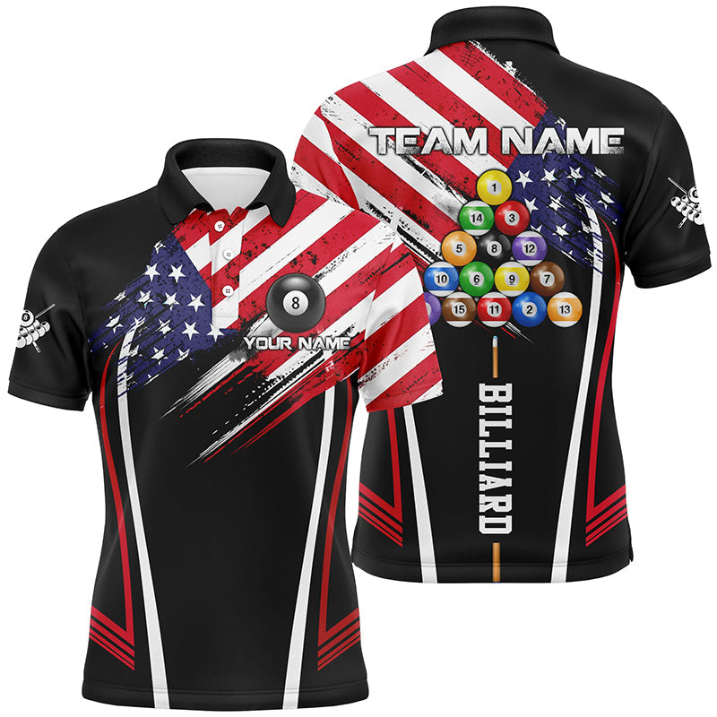 Mostprints American Billiard Jerseys Men Polo Shirts