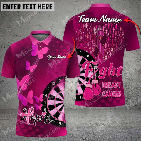 Mostprints Darts Unique Multicolor Option Customized Name, Team Name 3D Polo Shirt (4 Colors)