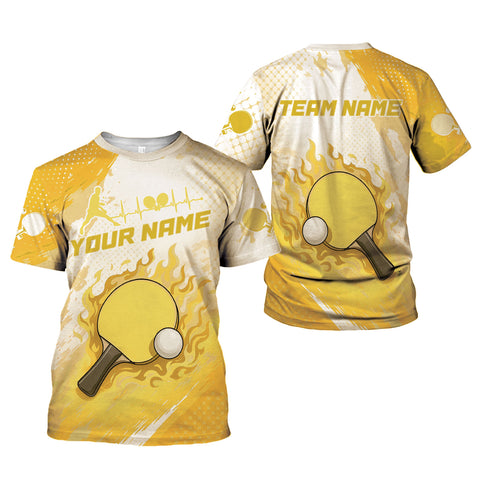 Personalized Name Team's Name Table Tennis 3D T Shirt, Table Tennis lover Shirts, Shirts for Team, Men Women unisex shirt 3d