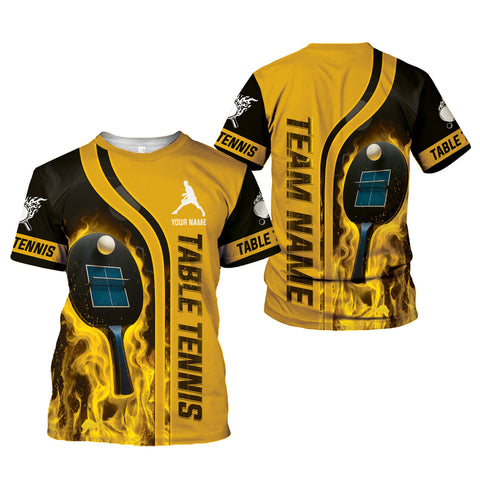 Personalized Name Team's Name Table Tennis Shirt 3D, Table Tennis Shirts, Funny Shirts for Team, Men Women unisex 3D shirt