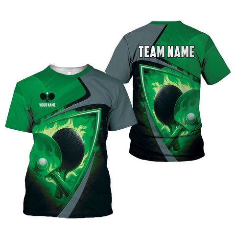 Personalized 3D Table Tennis T Shirt with Name, Custom Table Tennis Shirts for Team, Men Women unisex 3D shirt