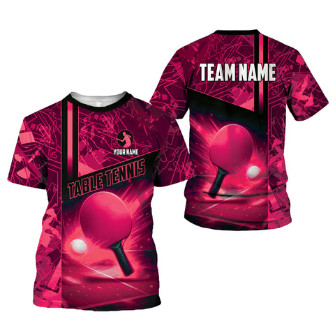 Personalized Name Team's Name Table Tennis 3D Shirt, Table Tennis Shirts for Team, Men Women sport shirt