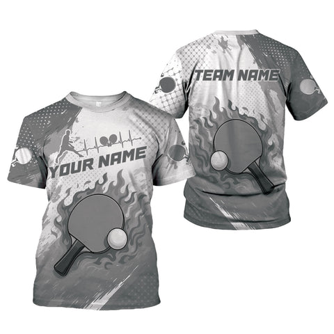 Personalized Name Team's Name Table Tennis 3D T Shirt, Table Tennis lover Shirts, Shirts for Team, Men Women unisex shirt 3d