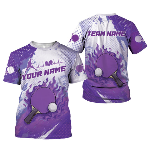 Personalized Name Team's Name Table Tennis 3D T Shirt, Table Tennis lover Shirts, Shirts for Team, Men Women unisex shirt 3d
