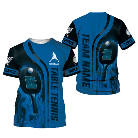 Personalized Name Team's Name Table Tennis Shirt 3D, Table Tennis Shirts, Funny Shirts for Team, Men Women unisex 3D shirt