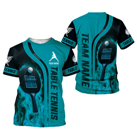 Personalized Name Team's Name Table Tennis Shirt 3D, Table Tennis Shirts, Funny Shirts for Team, Men Women unisex 3D shirt