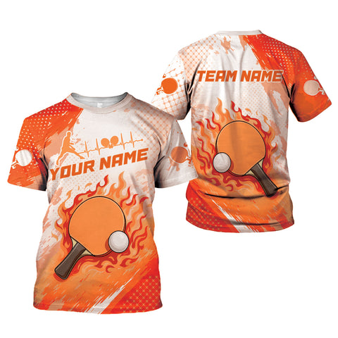 Personalized Name Team's Name Table Tennis 3D T Shirt, Table Tennis lover Shirts, Shirts for Team, Men Women unisex shirt 3d