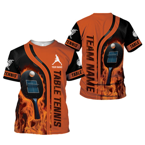 Personalized Name Team's Name Table Tennis Shirt 3D, Table Tennis Shirts, Funny Shirts for Team, Men Women unisex 3D shirt
