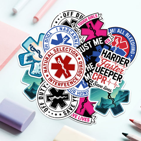 10 pcs EMT EMS sticker pack, Emt gifts | Emt Ems sticker | Ems gifts | funny paramedic stickers