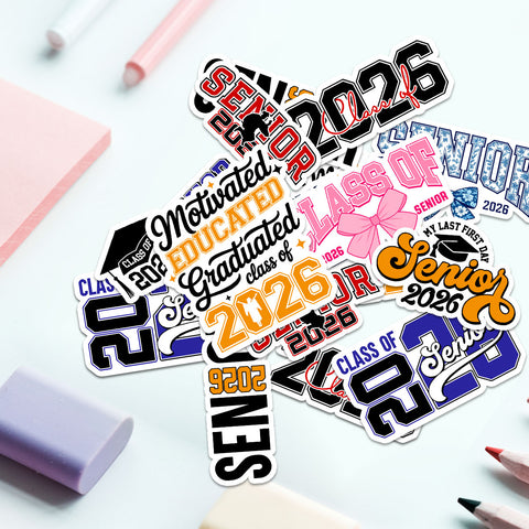 (10PCS) Senior 2026 Graduation Sticker 3in, Cute Sticker For Student, Graduation Class Of 2026 Gift, College Student Decoration For Laptop Planner Kindle Vehicles