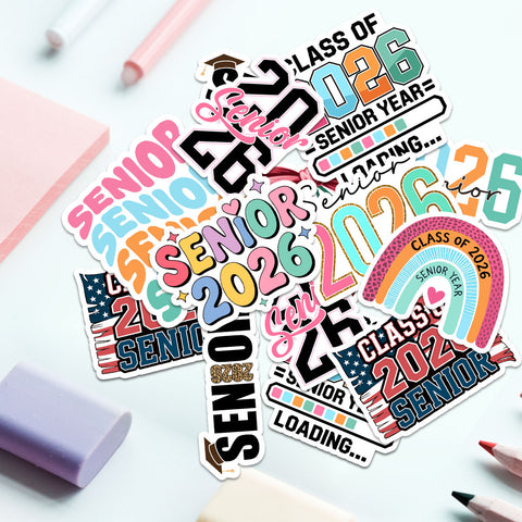 (10PCS) Graduation Senior 2026 Sticker 3in, Sticker For Student, Graduation Class Of 2026 Gift, College Student Decoration For Laptop Planner Kindle