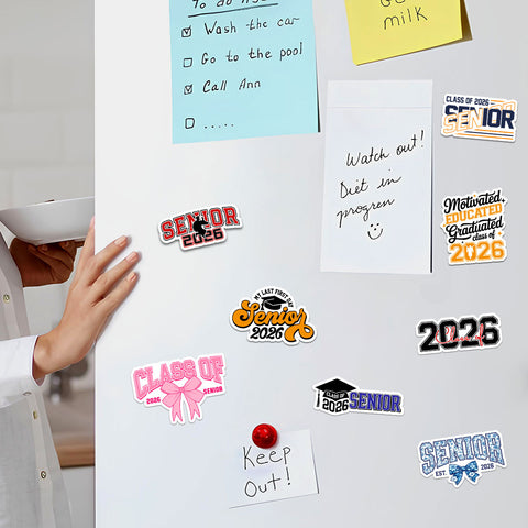 (10PCS) Senior 2026 Graduation Sticker 3in, Cute Sticker For Student, Graduation Class Of 2026 Gift, College Student Decoration For Laptop Planner Kindle Vehicles
