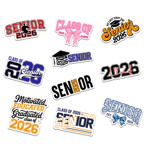 (10PCS) Senior 2026 Graduation Sticker 3in, Cute Sticker For Student, Graduation Class Of 2026 Gift, College Student Decoration For Laptop Planner Kindle Vehicles