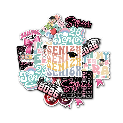 10PCS Senior 2026 Sticker Pack, Cute Girly Sticker For Student, Graduation Class Of 2026 Gift, College Student Decoration For Laptop Planner Tablet Kindle