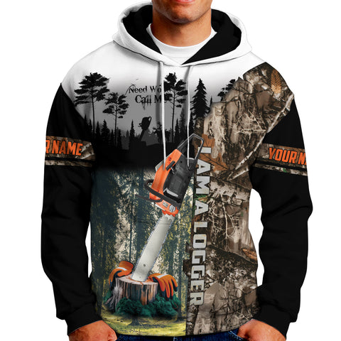 Personalized Name Logger 3D Shirt for Men, Arborist gift shirt, Short Sleeve unisex Tee Casual Wear