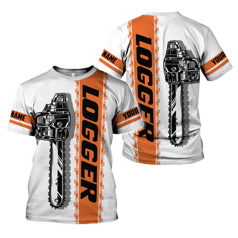 Custom Name Logger 3D Shirt, Arborist gift shirt for men, Short Sleeve unisex Tee Casual Wear