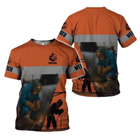Custom Name Welder 3D Shirt for men, Welding 3D All Printed Shirt, Welder Gift