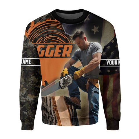 Personalized Name Logger 3D Shirt, Arborist gift shirt for men, Short Sleeve unisex Tee Casual Wear