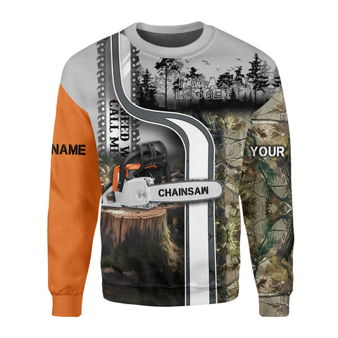 Custom Name Logger 3D Shirt, Arborist gift shirt for men women, Short Sleeve unisex Tee Casual Wear