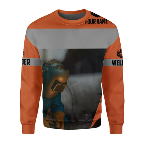 Custom Name Welder 3D Shirt for men, Welding 3D All Printed Shirt, Welder Gift