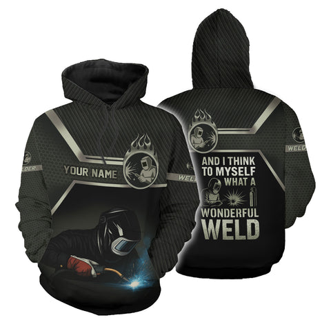 Personalized Name Welder 3D Shirt, Welder shirt Gift for Men, Welding 3D All Printed Shirt