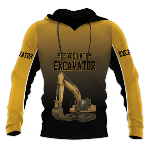 Personalized Name Excavator Shirt 3D Gift shirt for Men, Short Sleeve unisex Tee Casual Wear