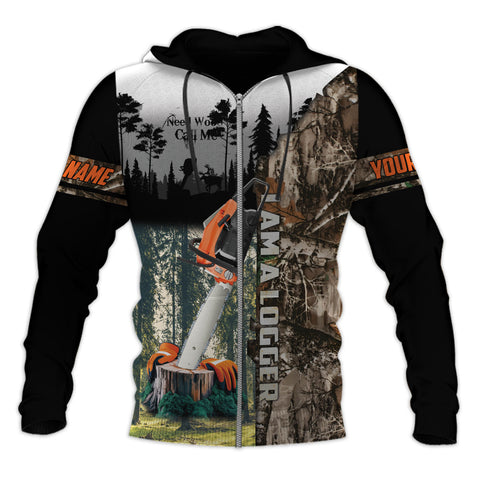 Personalized Name Logger 3D Shirt for Men, Arborist gift shirt, Short Sleeve unisex Tee Casual Wear