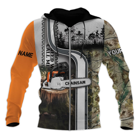 Custom Name Logger 3D Shirt, Arborist gift shirt for men women, Short Sleeve unisex Tee Casual Wear