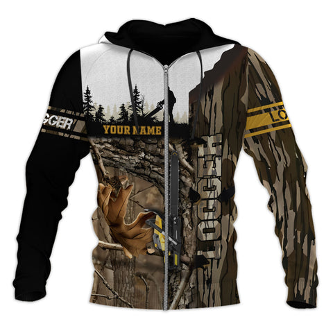 Personalized Name Logger Shirt 3D shirt for Men, Arborist gift shirt, Short Sleeve unisex Tee Casual Wear