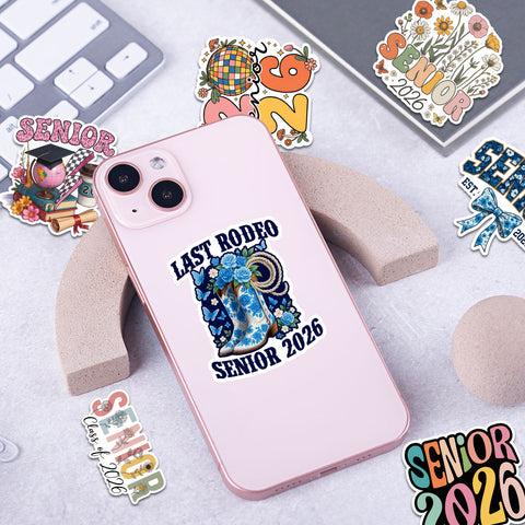 10PCS Senior Class of 2026 Stickers 3in, Graduation Waterproof Vinyl Decals Decor Water Bottle Laptop Phone Notebook, Gifts for Graduater Student