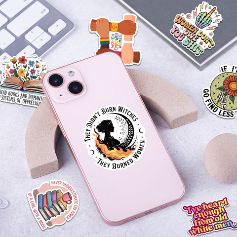 10pcs Inspirational Feminist Stickers 3in, Girl Power Rights Vinyl Sticker, Sticker for Laptop Water Bottle Phone Decals for Women Ladies Girls