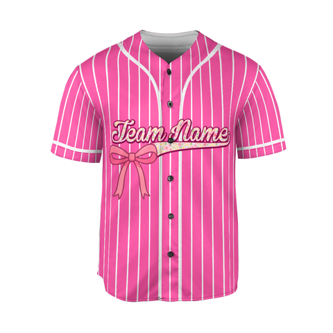 Personalized Bow Jerseys, Glitter Bow 3D Shirts for Women, Custom girl Gifts shirt