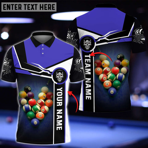 Mostprints Personalized Name Billiards Master Polo Shirt