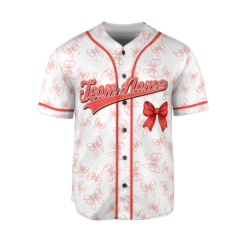 Personalized Name Girly Bow Jerseys, 3D Shirts for Women, Custom Name Gifts shirt for her