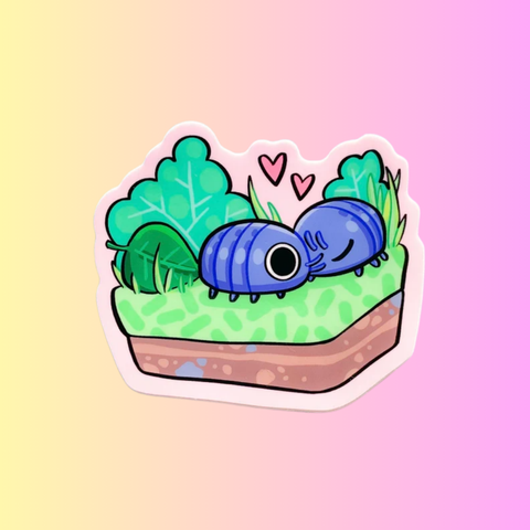 Isopod Love Sticker | Cute Bug Nature Design for Laptop, Water Bottle