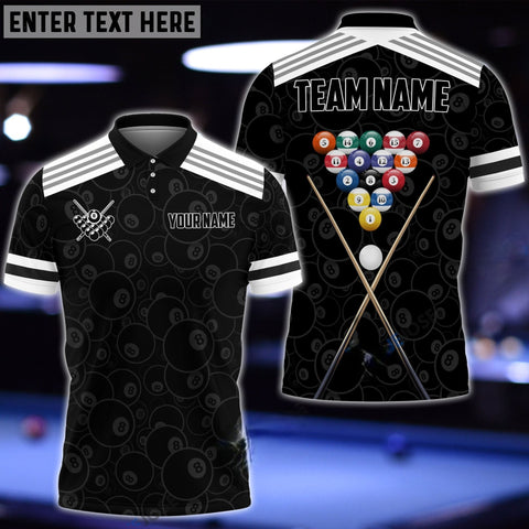 Mostprints Billiards Black & White Personalized Name 3D Shirt