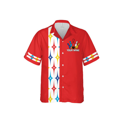 Homedesign Personalized Name Bowling Hawaii Shirts for Men and Women 3D, Bowling Hawaiian Shirts for Team Bowling, Bowling fan Gift