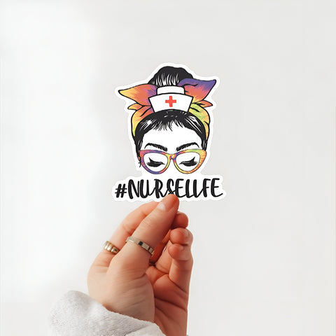 Nurse life sticker, Nurse gift, Waterproof Vinyl Sticker for Book Laptop Water Bottle Phone Case