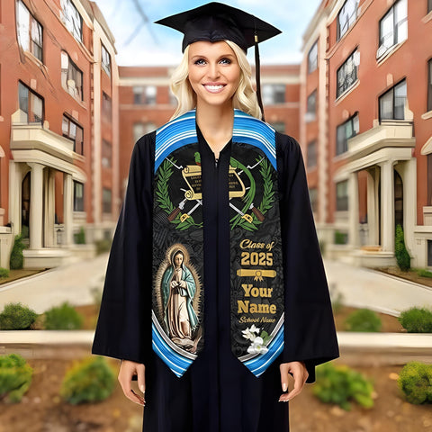 Custom Guatemala Graduation Stole, Personalized Guatemalan American Flag Graduation Sash, Guatemalan Graduation Sash 2025