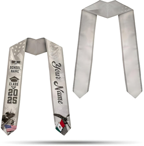 Customized Mexican Graduation Sash 2025, Mexican American Stoles for Graduation 2025, Graduation Sash 2025 Gifts
