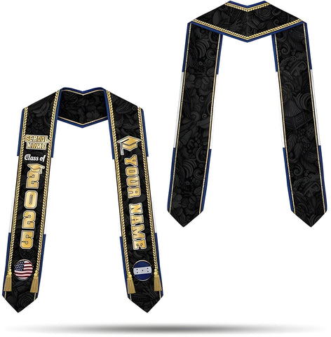 Personalized Honduran Graduation Sash, Custom Honduras Graduation Stole, Honduran American Flag Graduation Sash 2025