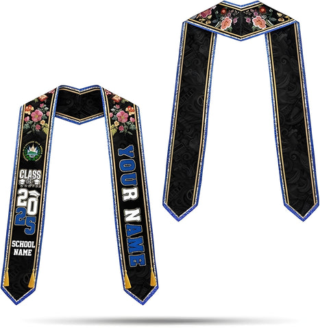 Salvadoran Graduation Stole 2025, Personalized El Salvador Flag Graduation Sash 2025, Custom Salvadoran American Sash